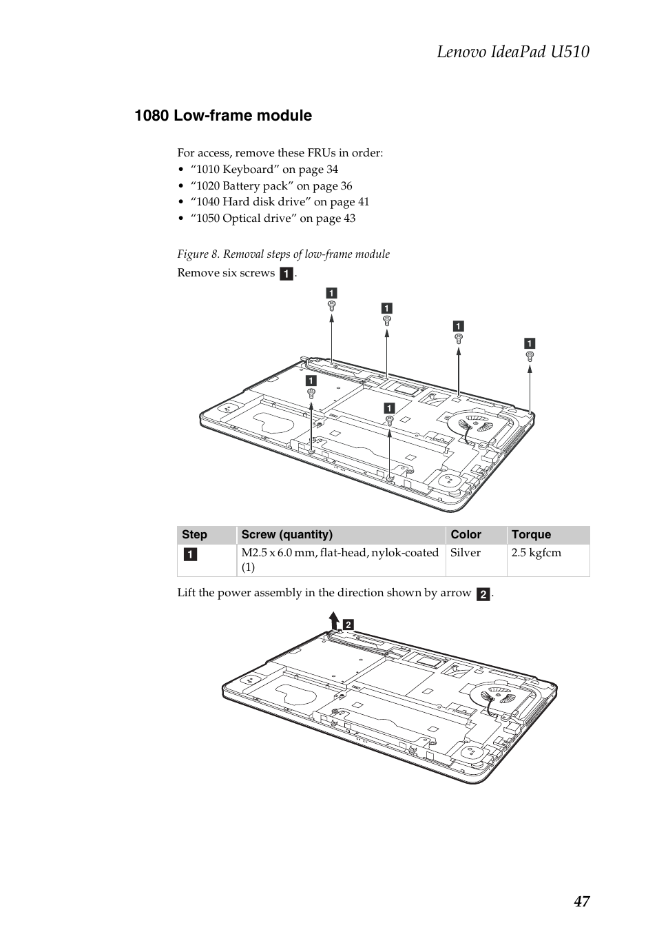 1080 low-frame module, Lenovo ideapad u510 | Lenovo U510 User Manual | Page 51 / 89