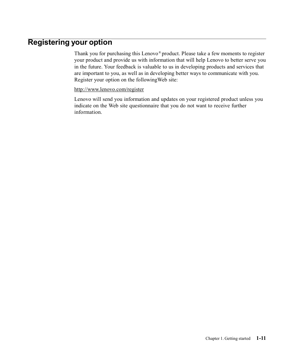 Registering your option | Lenovo L2440X User Manual | Page 15 / 40