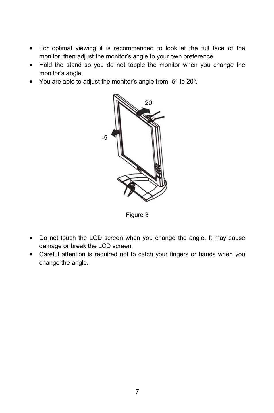 Adjusting the viewing angle | Lenovo LXH-GJ17L3 User Manual | Page 7 / 18