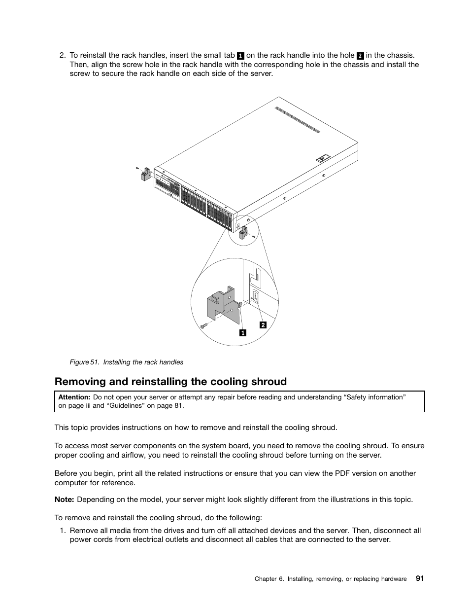 Removing and reinstalling the cooling shroud | Lenovo RD430 User Manual | Page 103 / 218