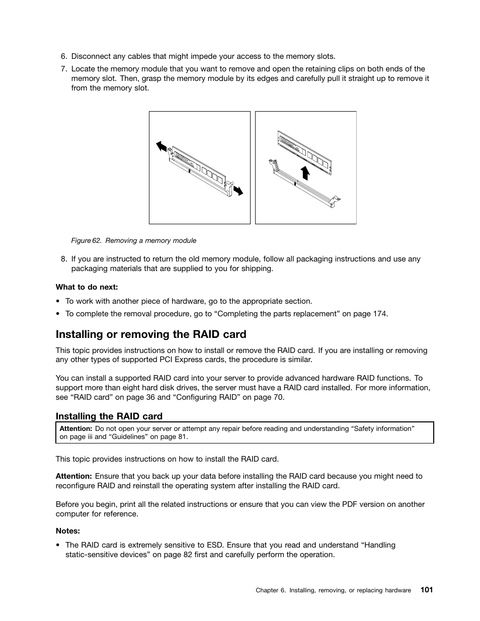 Installing or removing the raid card | Lenovo RD430 User Manual | Page 113 / 218