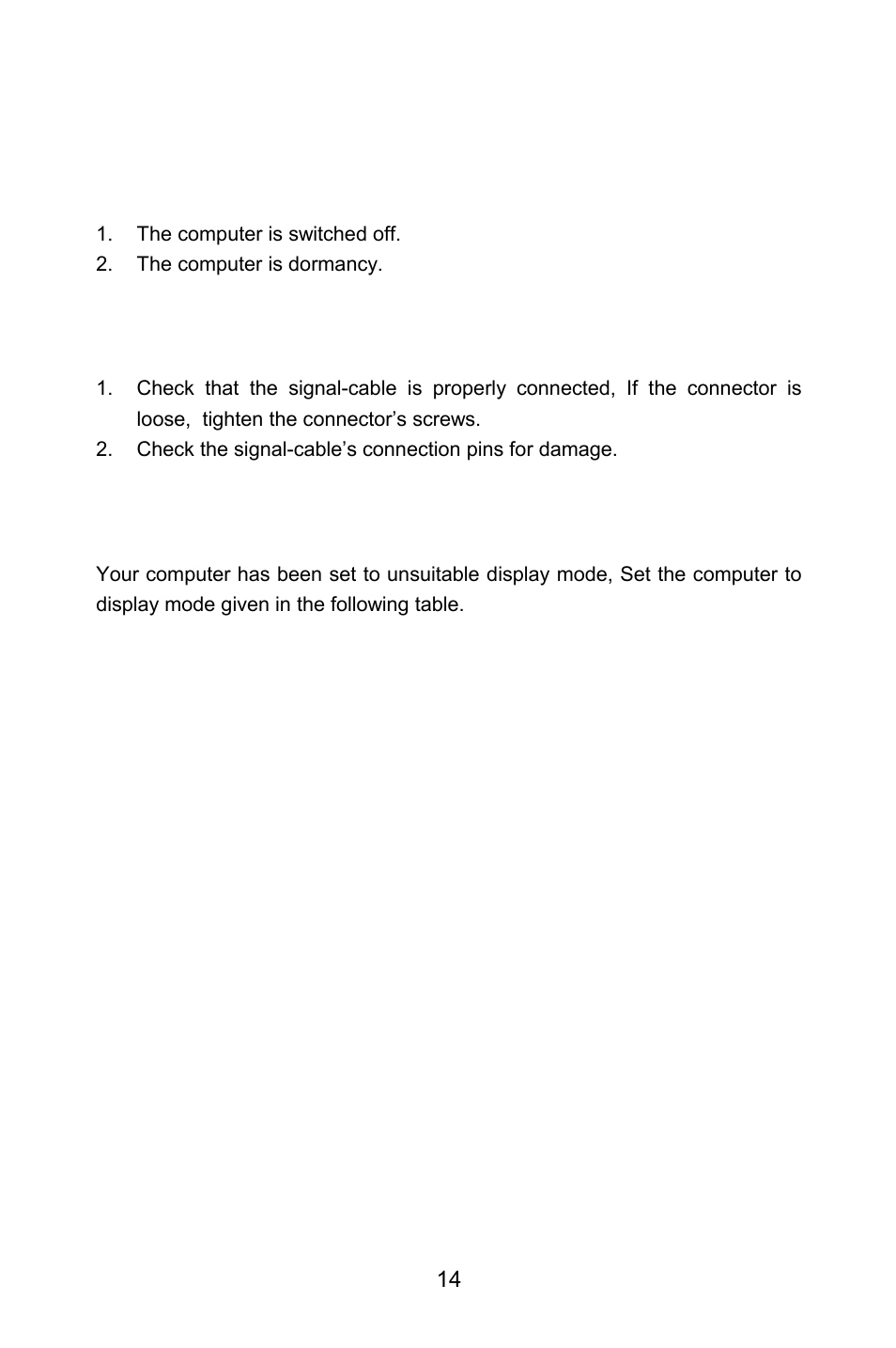 Error message & possible solution | Lenovo LXM-WL19CH User Manual | Page 14 / 17