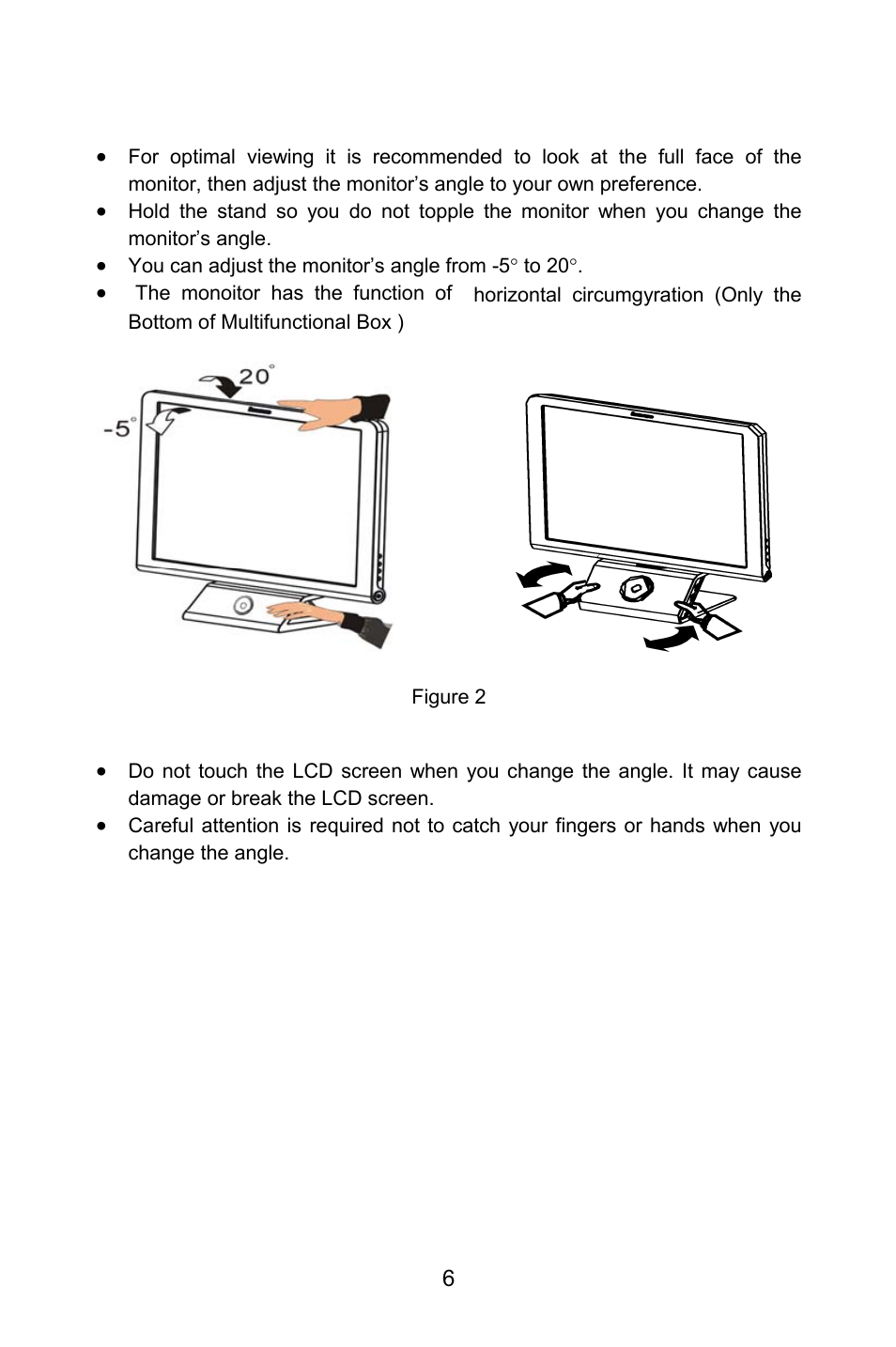 Adjusting the viewing angle | Lenovo LXM-WL19CH User Manual | Page 6 / 17