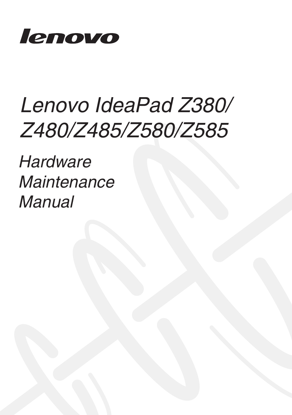 Lenovo Z480 User Manual | 132 pages