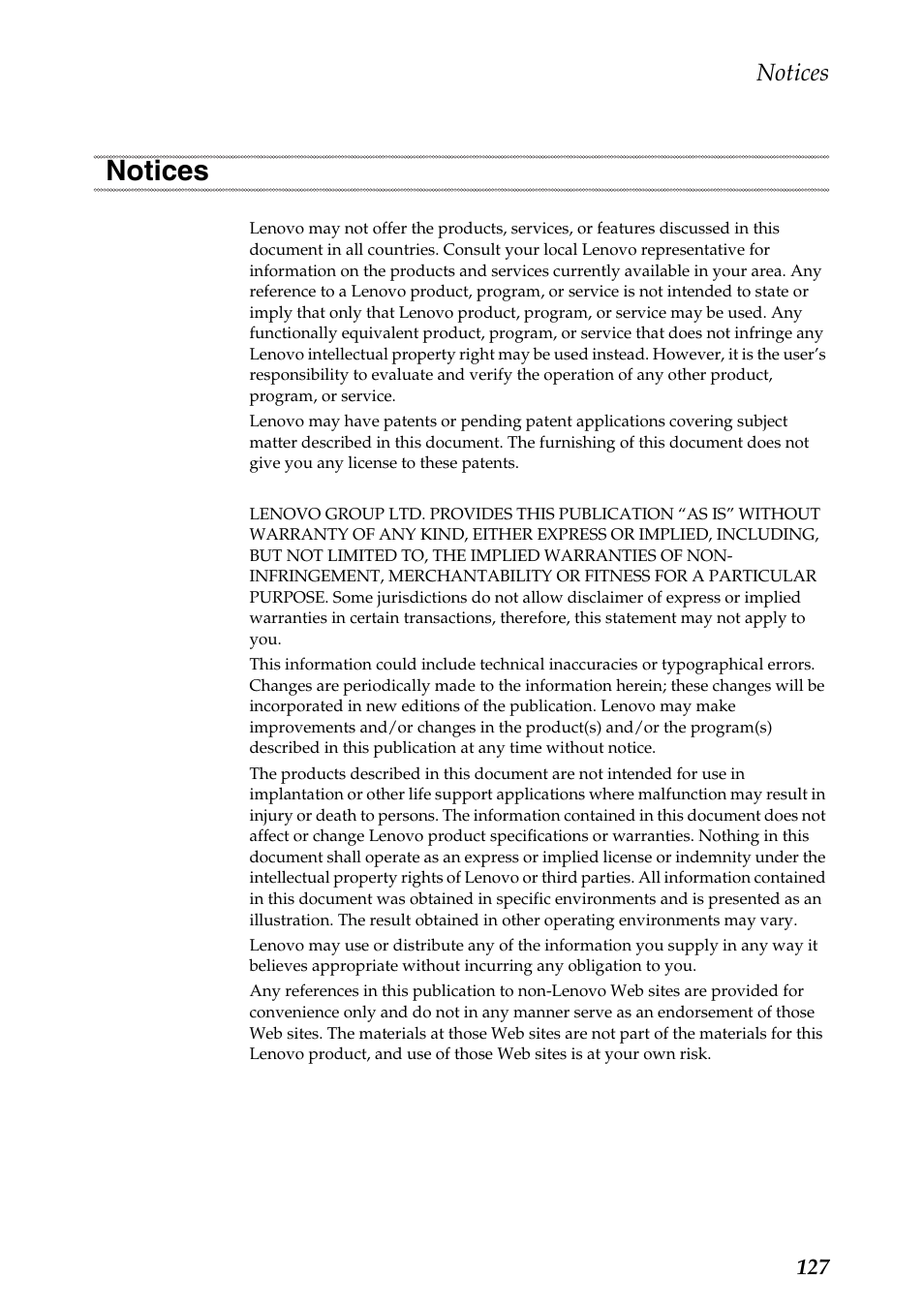 Notices | Lenovo Z480 User Manual | Page 131 / 132
