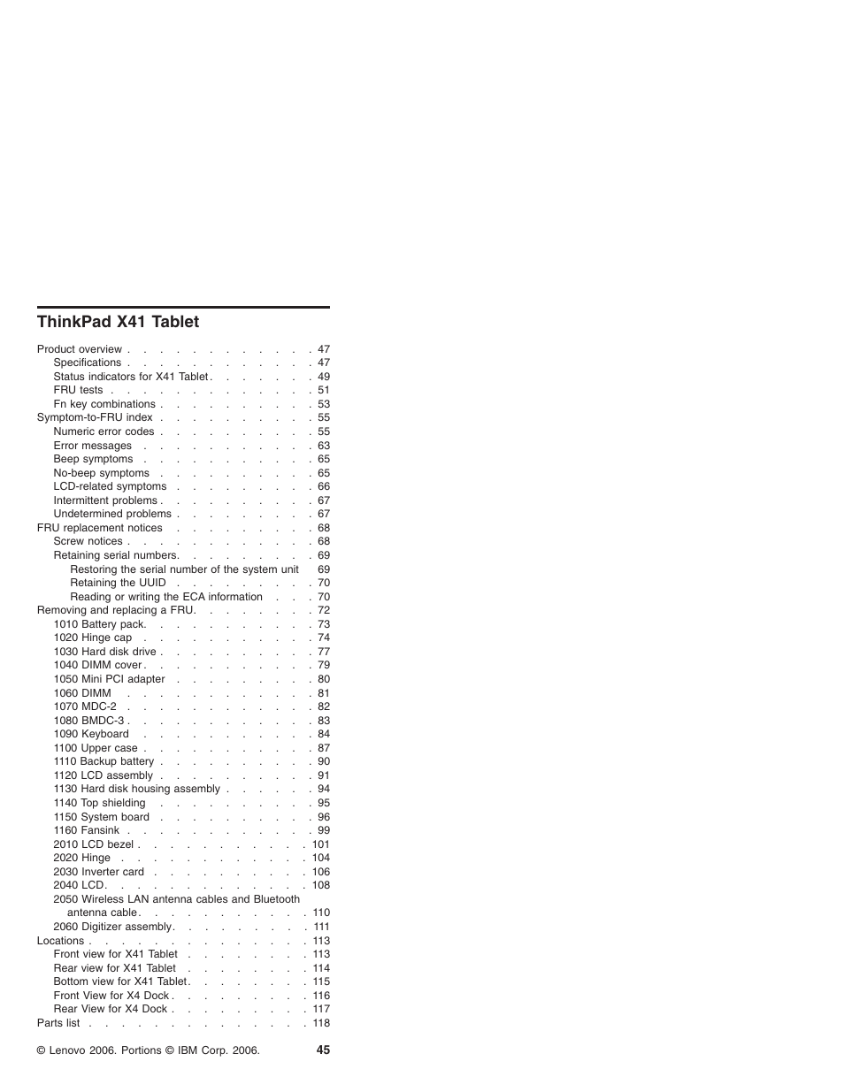 Thinkpad x41 tablet, Thinkpad, Tablet | Lenovo ThinkPad X41 Tablet MT 1867 User Manual | Page 49 / 140