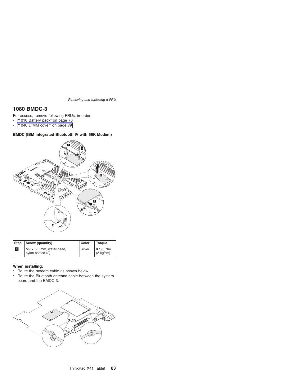 1080 bmdc-3, Bmdc-3 | Lenovo ThinkPad X41 Tablet MT 1867 User Manual | Page 87 / 140