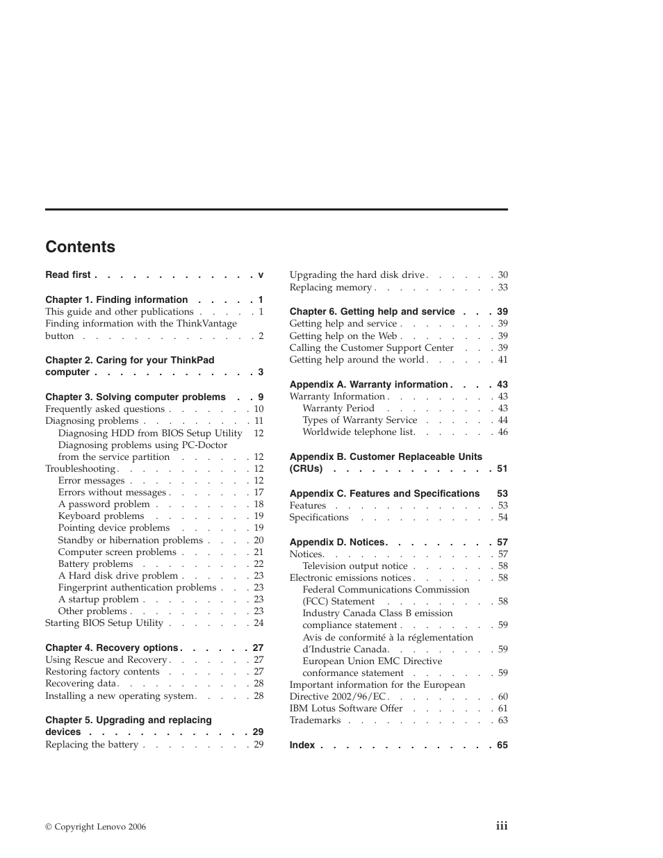 Lenovo Z61t User Manual | Page 5 / 76