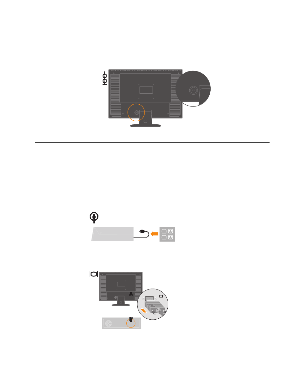 Cable lock slot, Setting up your monitor, Connecting and turning on your monitor | Cable lock slot -4, Setting up your monitor -4, Connecting and turning on your monitor -4 | Lenovo D221 User Manual | Page 8 / 32