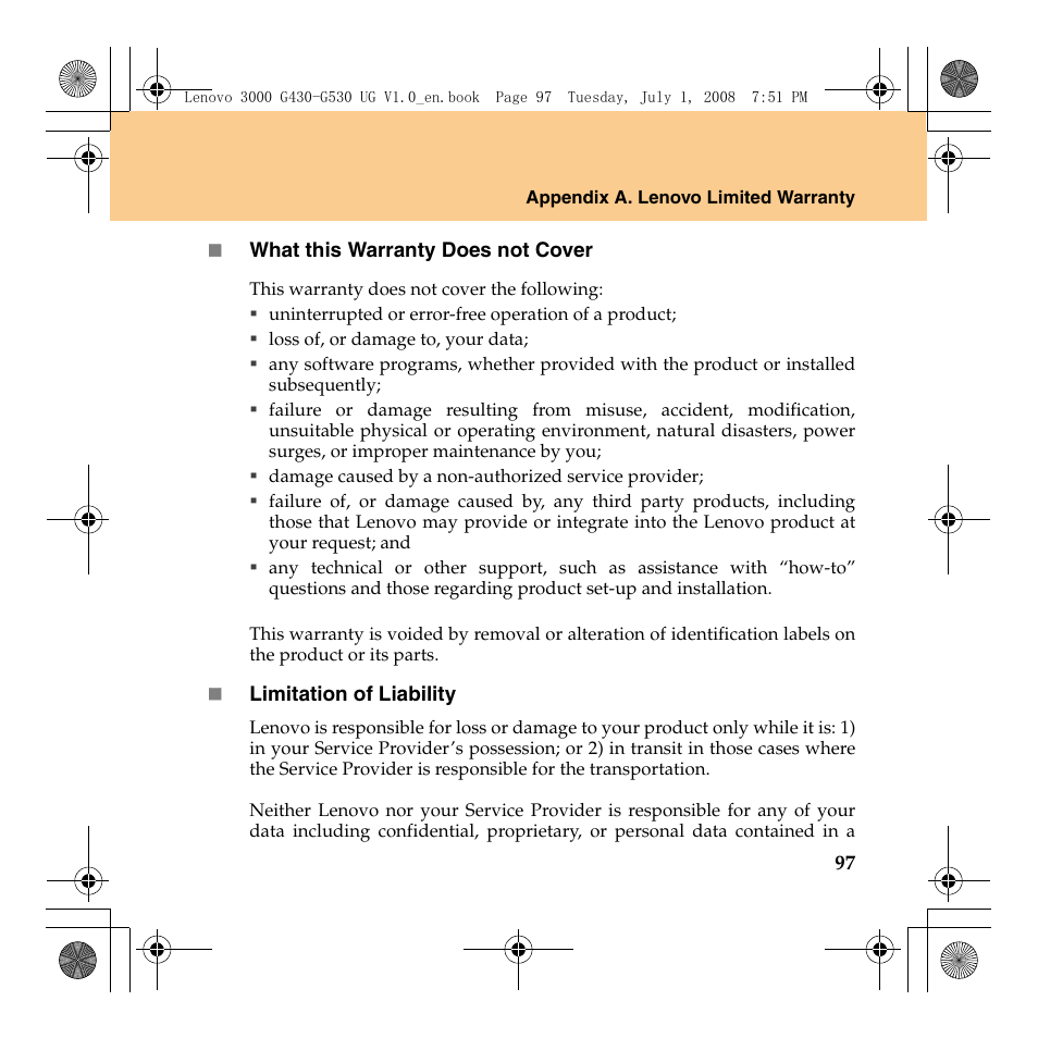 Lenovo 3000 G530 User Manual | Page 105 / 138