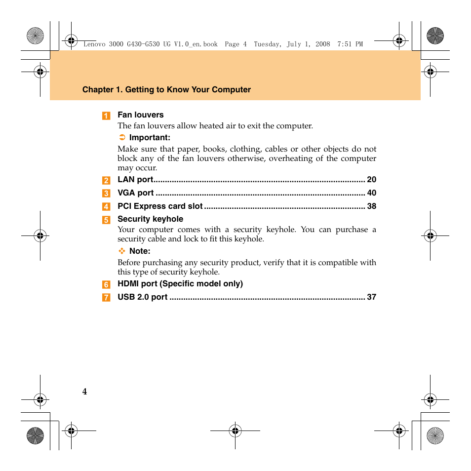 Lenovo 3000 G530 User Manual | Page 12 / 138