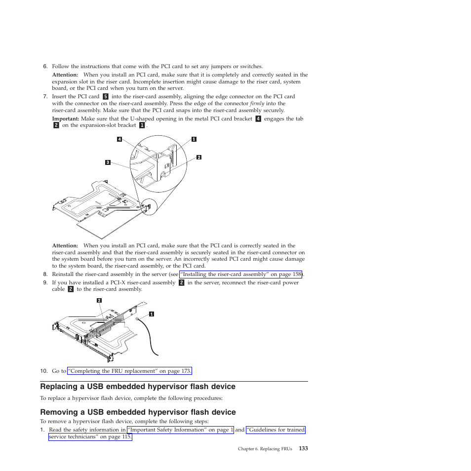 Replacing a usb embedded hypervisor flash device, Removing a usb embedded hypervisor flash device | Lenovo THINKSERVER RS210 User Manual | Page 141 / 244