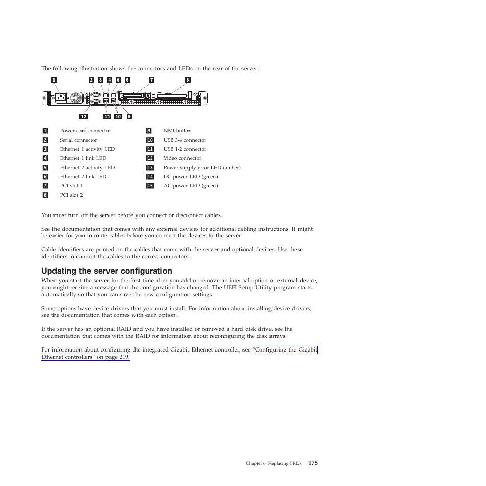 Updating the server configuration | Lenovo THINKSERVER RS210 User Manual | Page 183 / 244