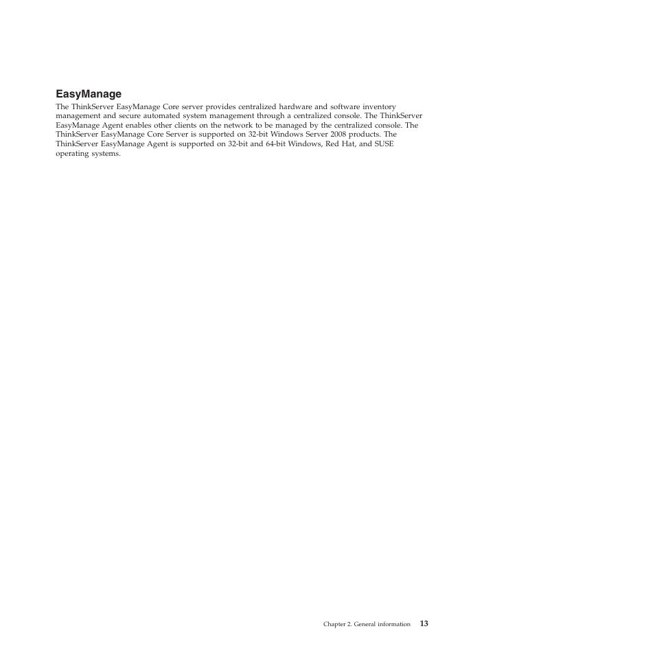 Easymanage | Lenovo THINKSERVER RS210 User Manual | Page 21 / 244