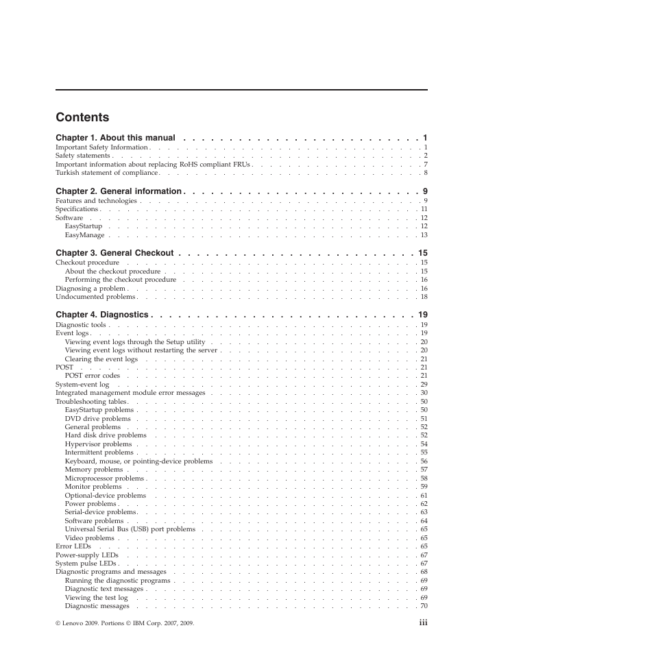 Lenovo THINKSERVER RS210 User Manual | Page 5 / 244