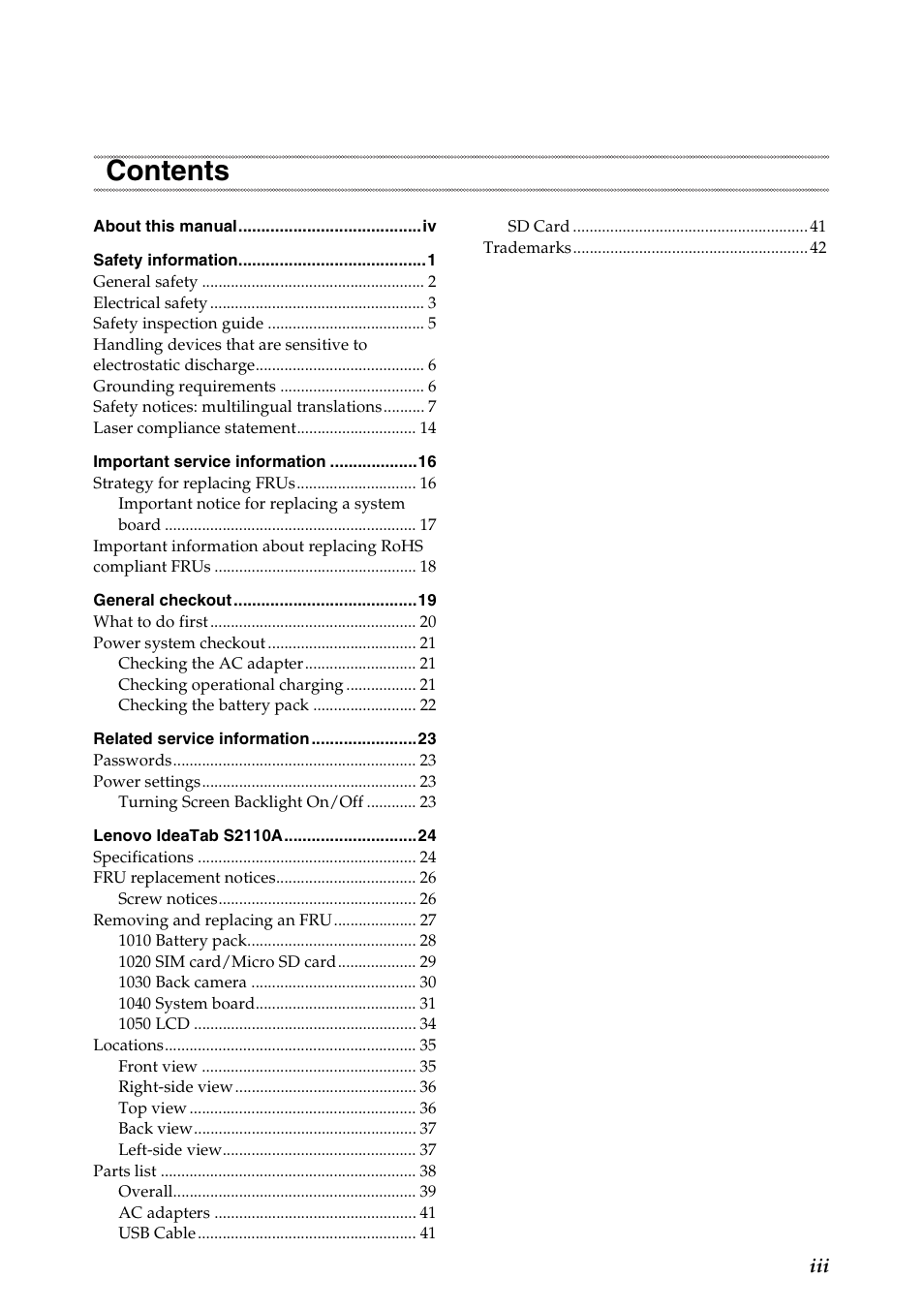 Lenovo S2110A User Manual | Page 3 / 46