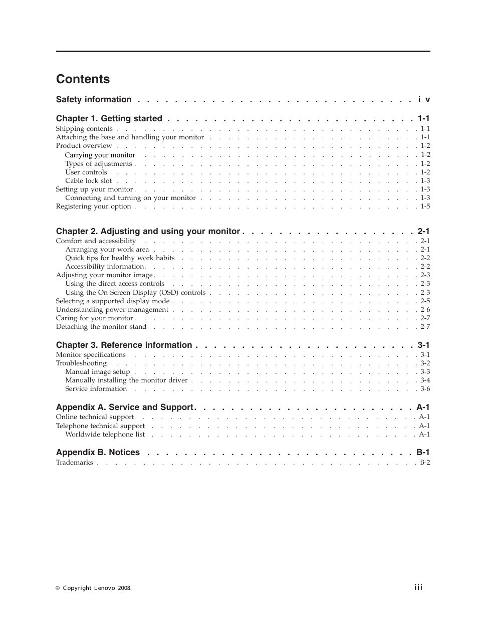 Lenovo ThinkVision L1900 User Manual | Page 3 / 29