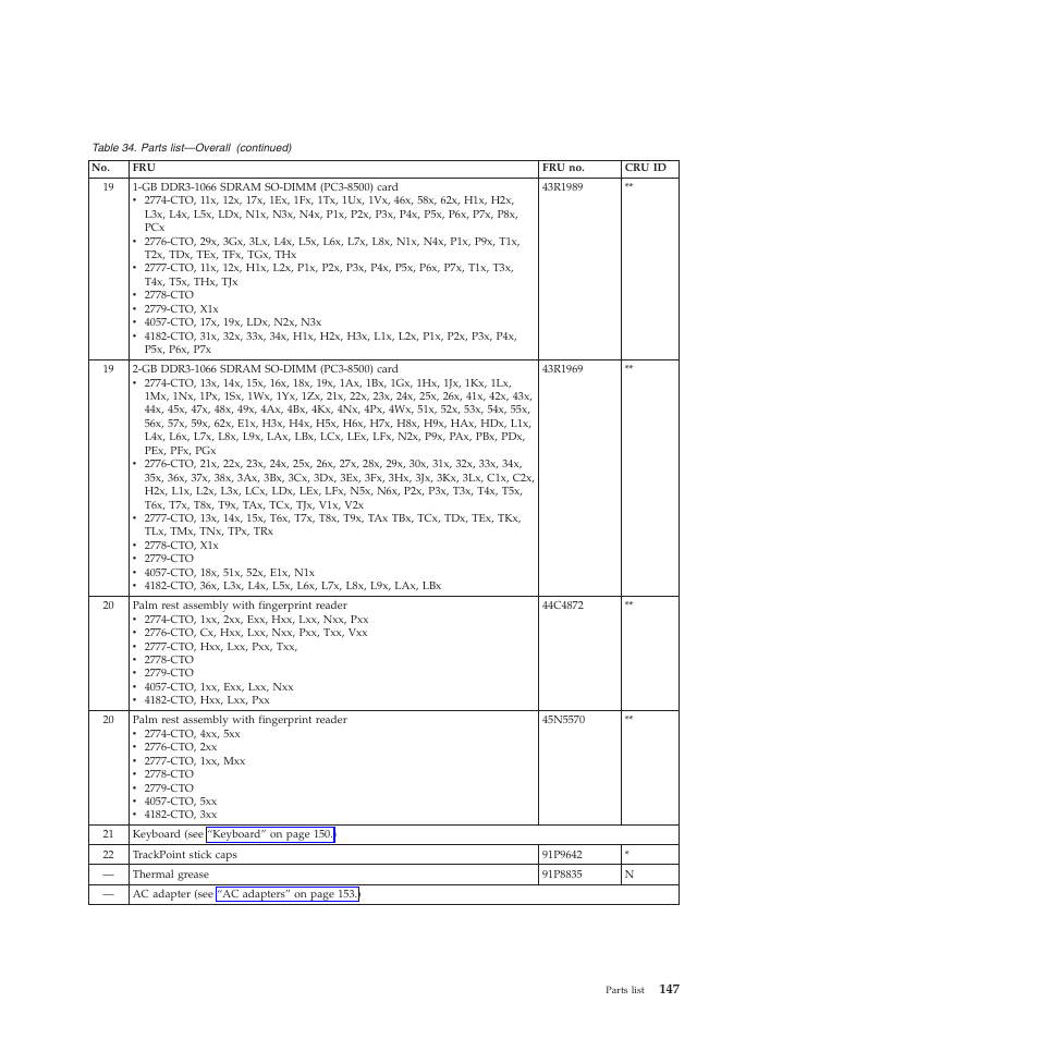 Lenovo X301 User Manual | Page 155 / 180