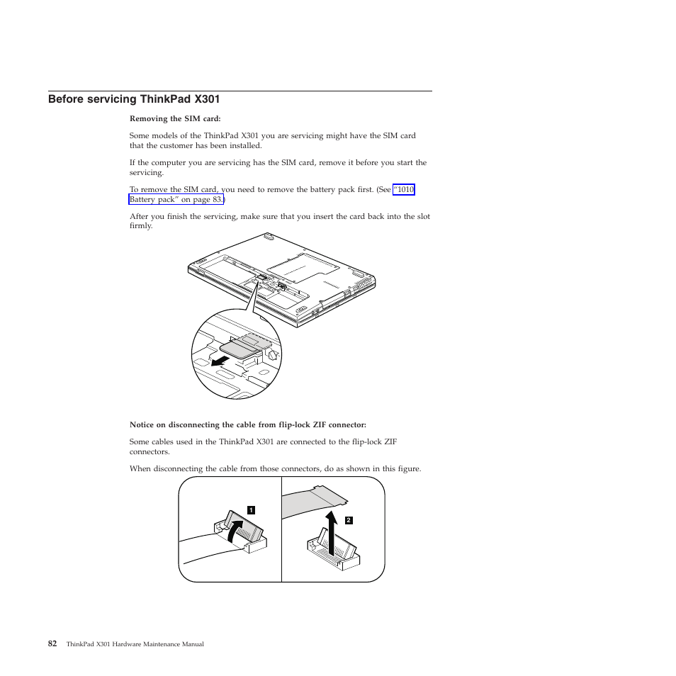 Before servicing thinkpad x301 | Lenovo X301 User Manual | Page 90 / 180