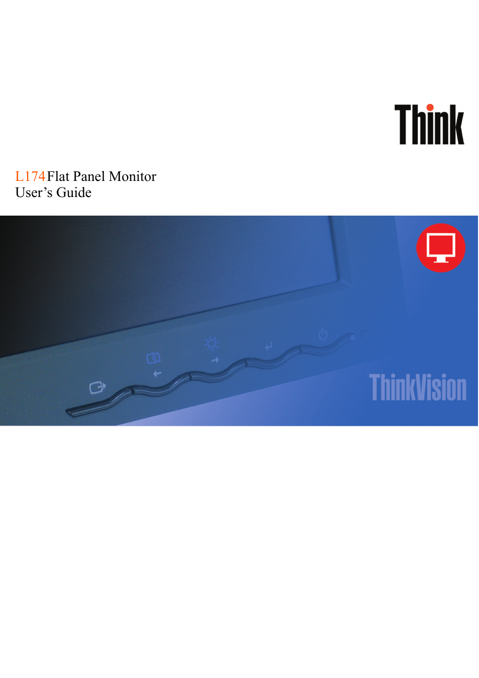 Lenovo ThinkVision L174 User Manual | 31 pages