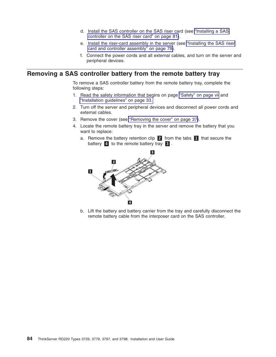 Removing, Controller, Battery | From, Remote, Tray | Lenovo 3797 User Manual | Page 100 / 188