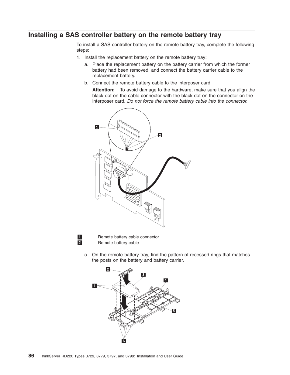 Installing, Controller, Battery | Remote, Tray | Lenovo 3797 User Manual | Page 102 / 188