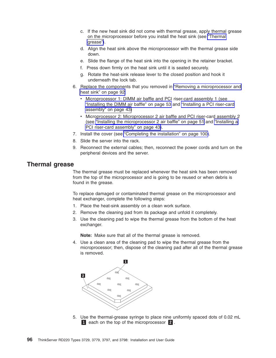 Thermal grease, Thermal, Grease | Lenovo 3797 User Manual | Page 112 / 188