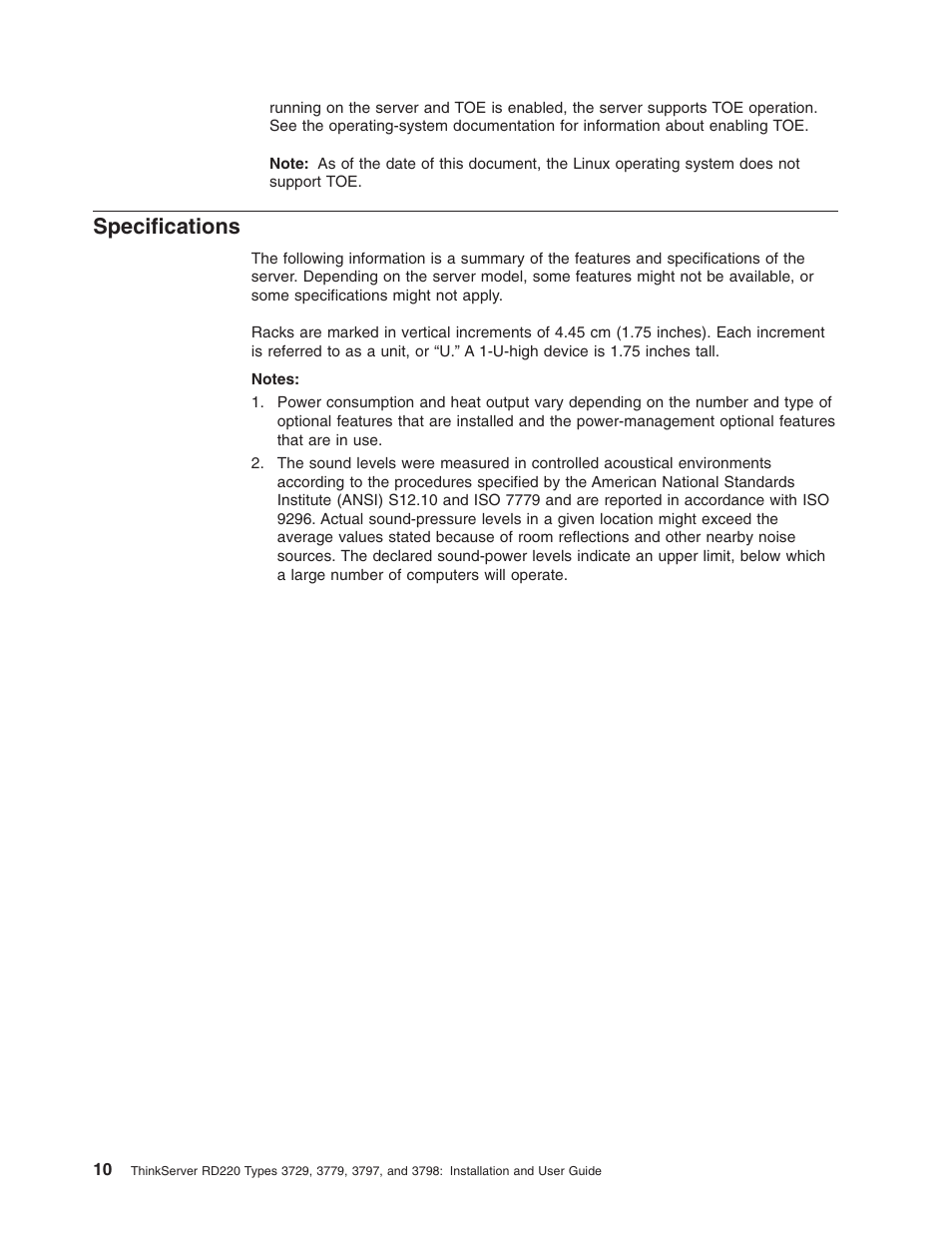 Specifications | Lenovo 3797 User Manual | Page 26 / 188
