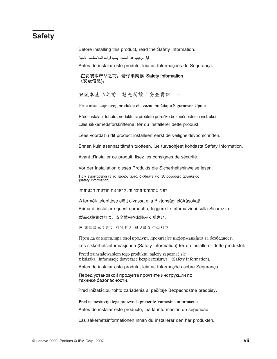 Safety | Lenovo 3797 User Manual | Page 9 / 188