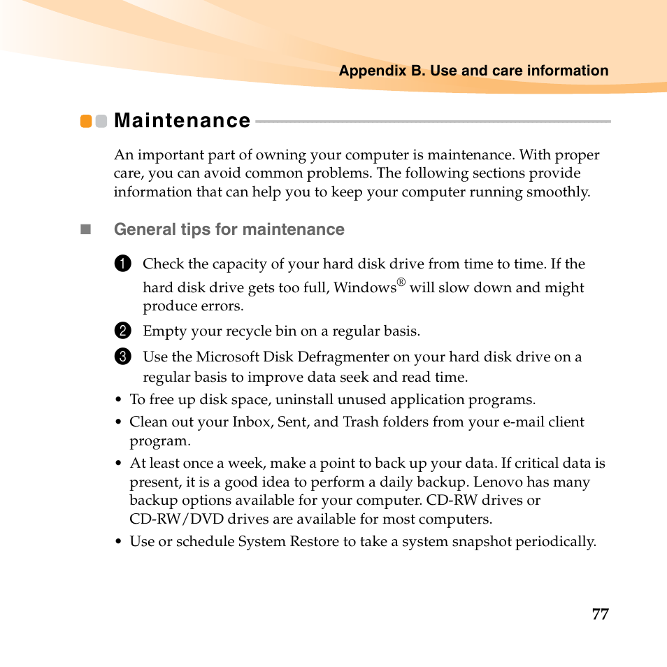 Maintenance | Lenovo IdeaPad U455 User Manual | Page 91 / 142