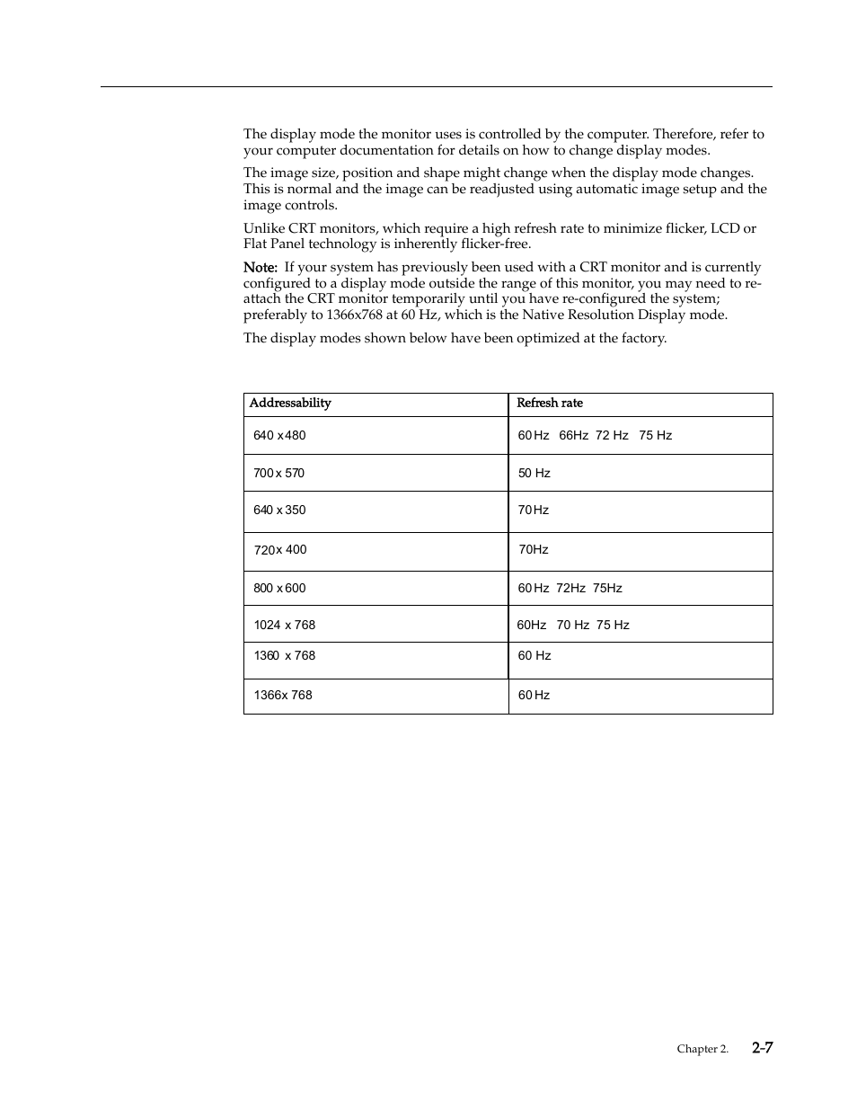 Selecting a supported display mode, Selecting a supported display mode -7 | Lenovo D185 User Manual | Page 16 / 32