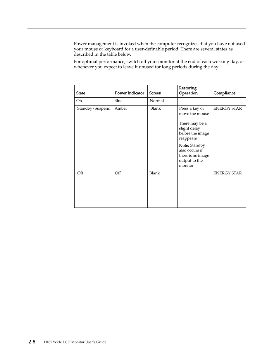 Understanding power management | Lenovo D185 User Manual | Page 17 / 32