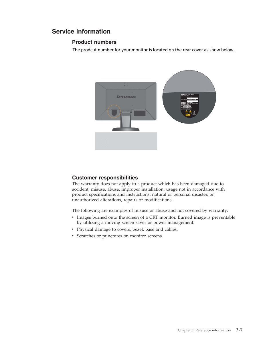 Service information, Service, Information | Lenovo D185 User Manual | Page 25 / 32