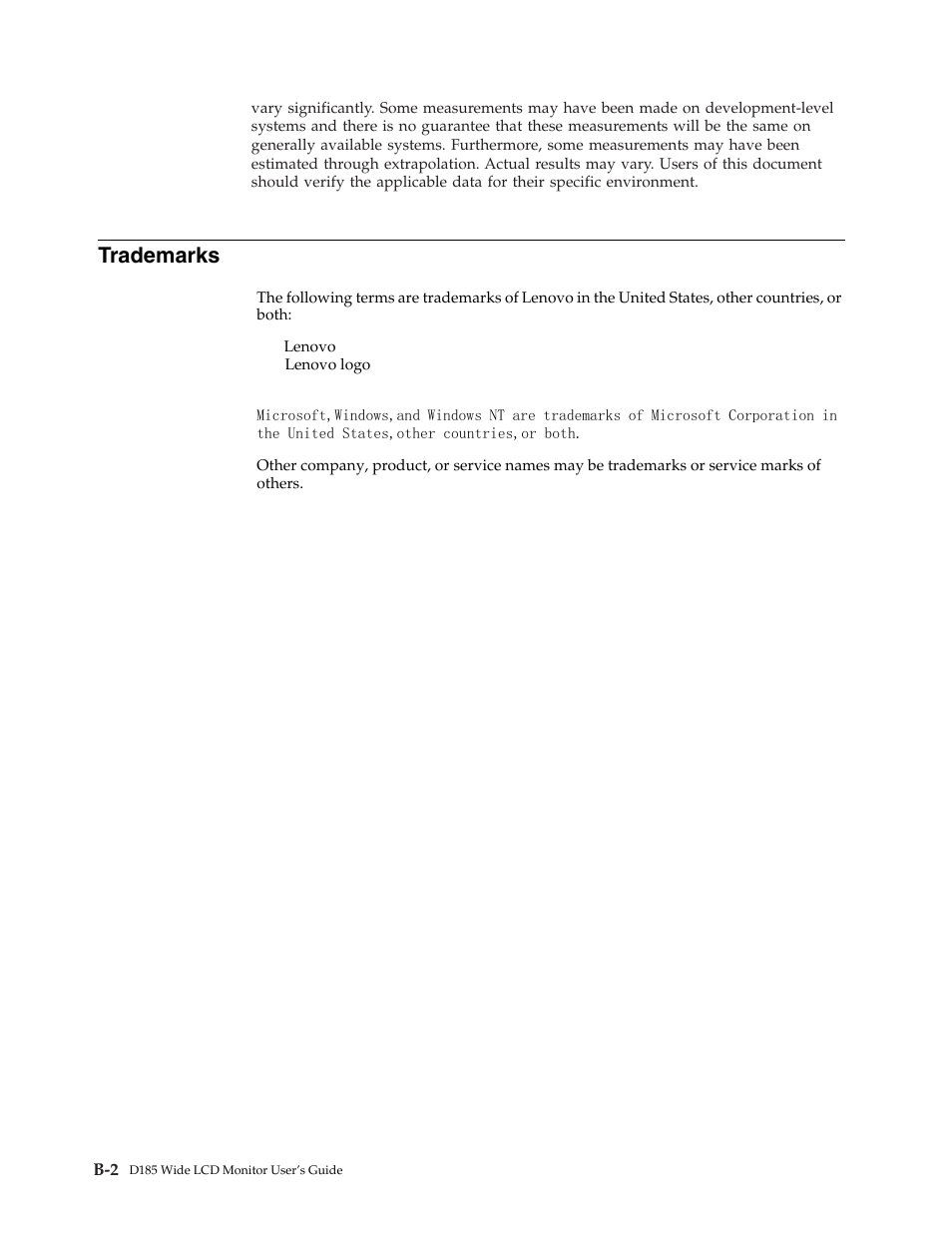 Trademarks | Lenovo D185 User Manual | Page 32 / 32