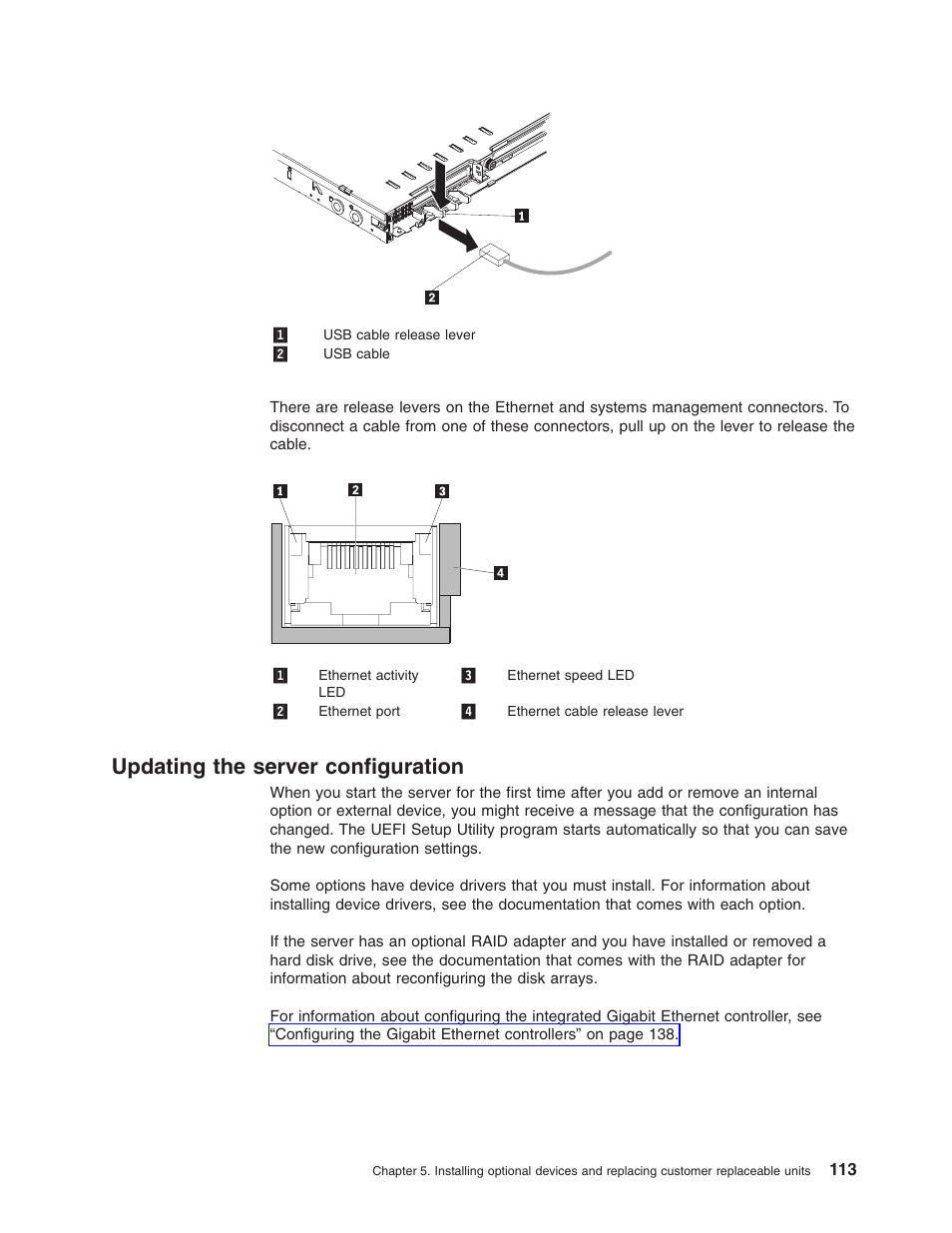 Updating the server configuration, Updating, Server | Configuration | Lenovo RD210 User Manual | Page 129 / 204