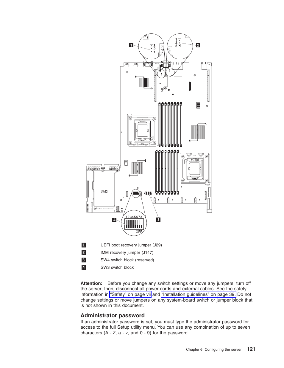 Administrator password, Administrator, Password | Lenovo RD210 User Manual | Page 137 / 204