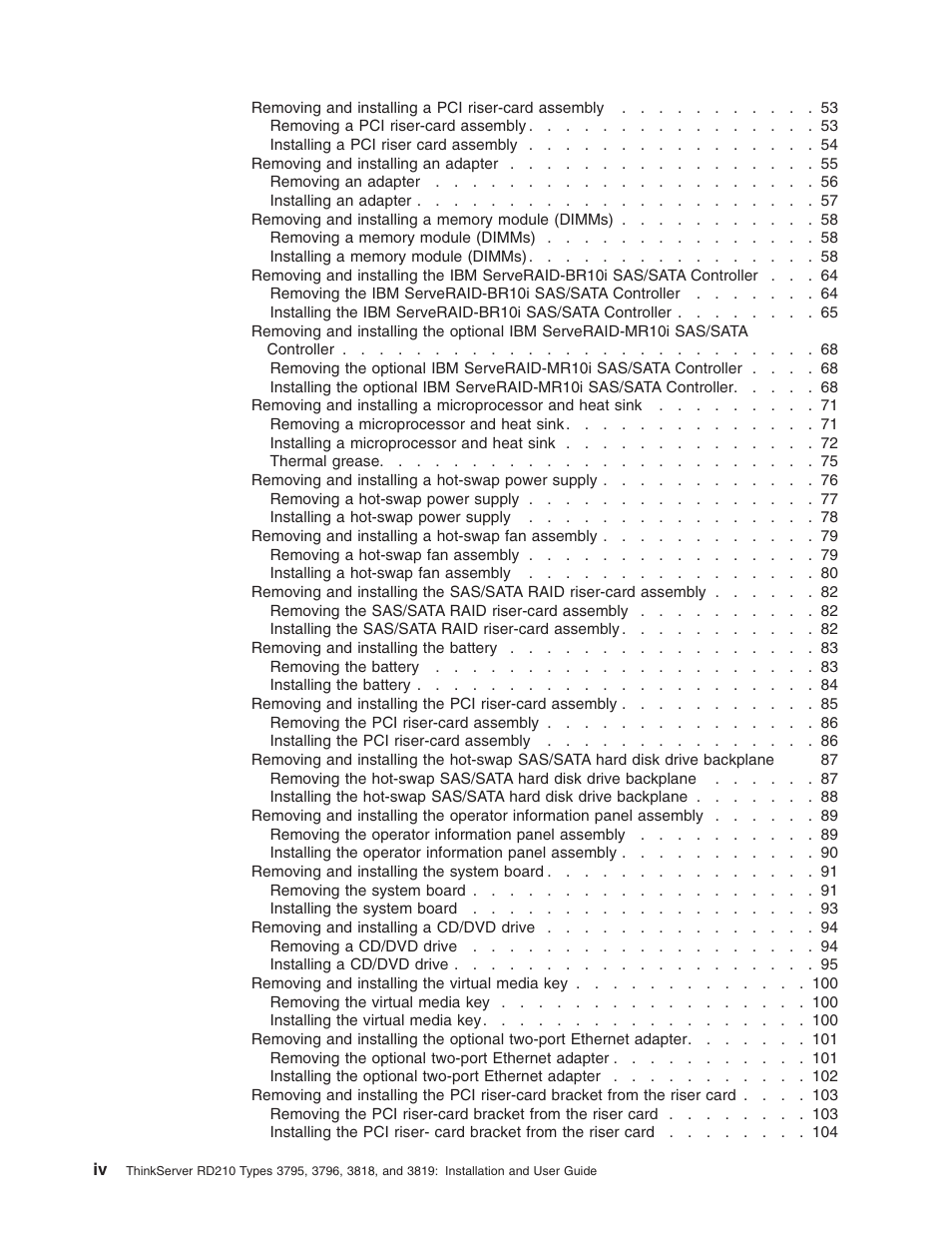 Lenovo RD210 User Manual | Page 6 / 204