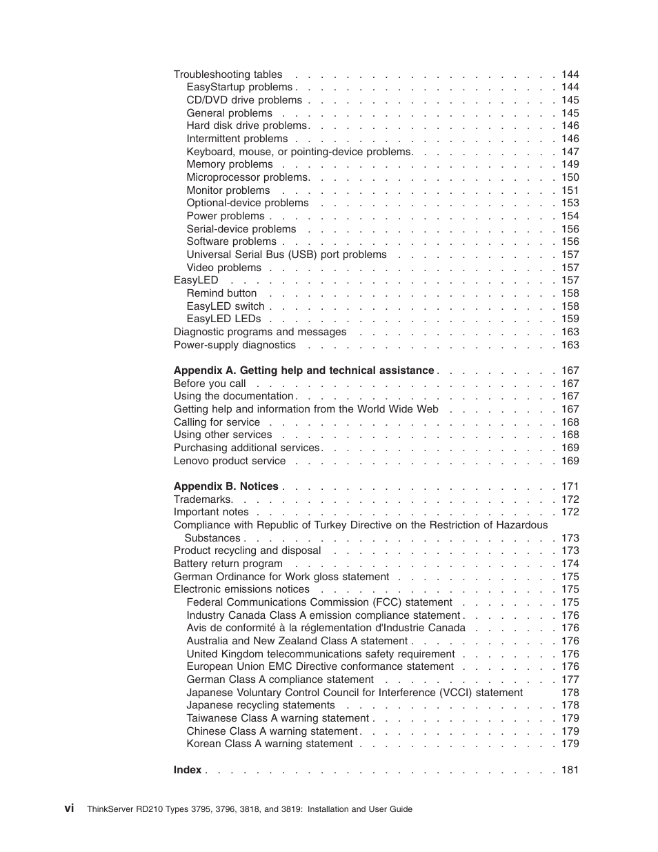 Lenovo RD210 User Manual | Page 8 / 204