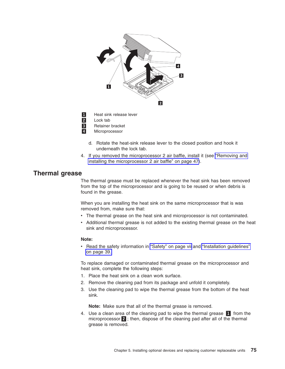 Thermal grease, Thermal, Grease | Lenovo RD210 User Manual | Page 91 / 204