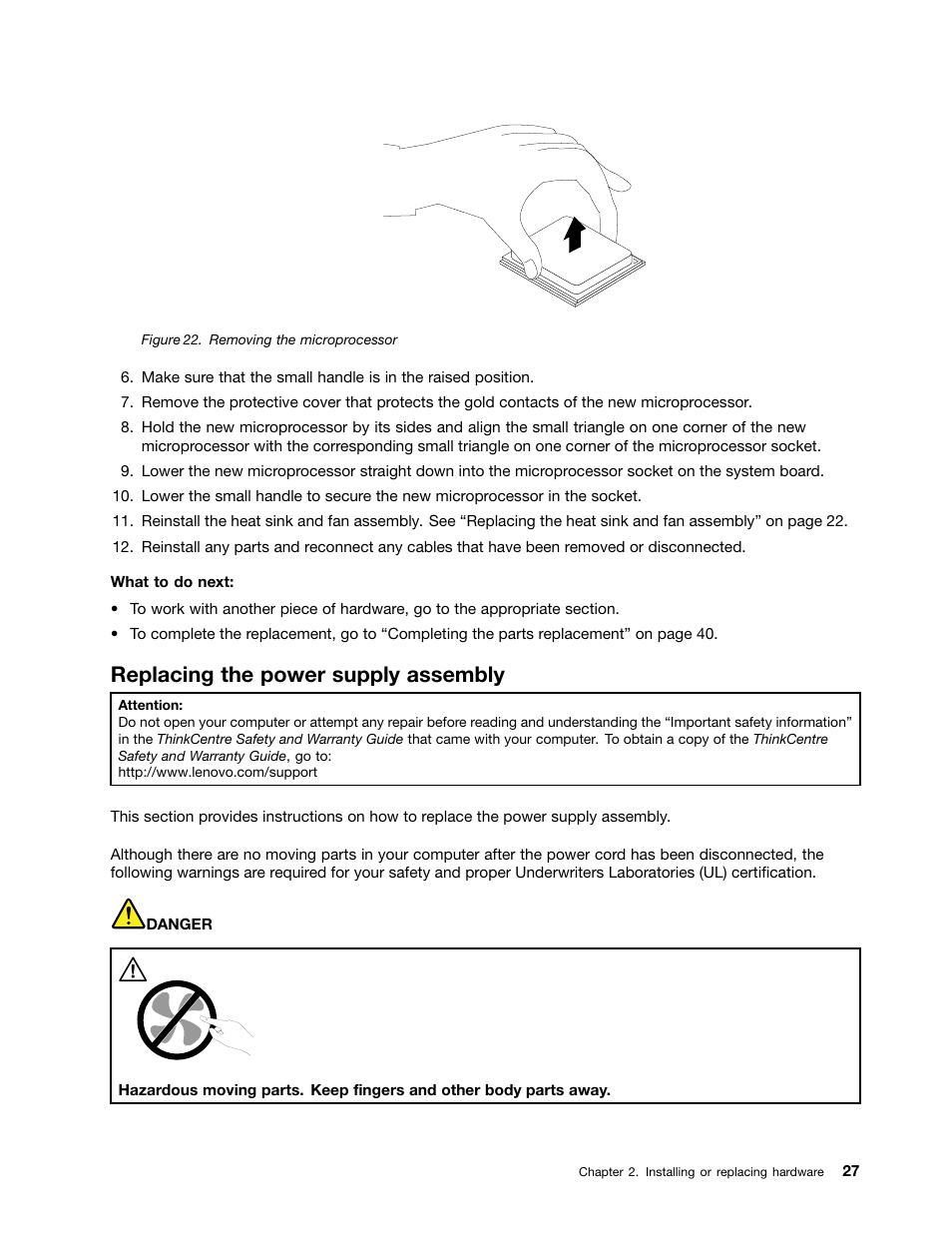 Replacing the power supply assembly | Lenovo 5046 User Manual | Page 35 / 82