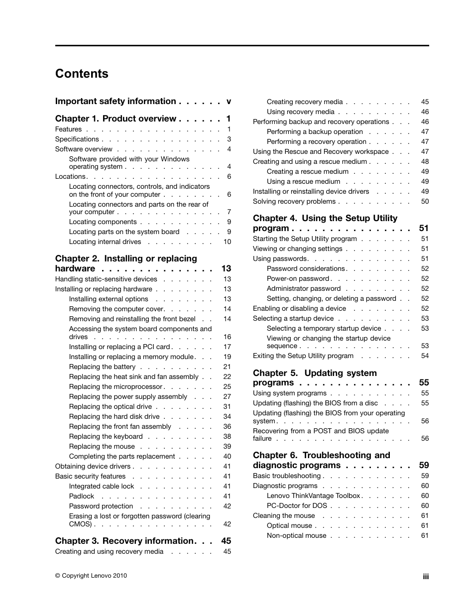 Lenovo 5046 User Manual | Page 5 / 82