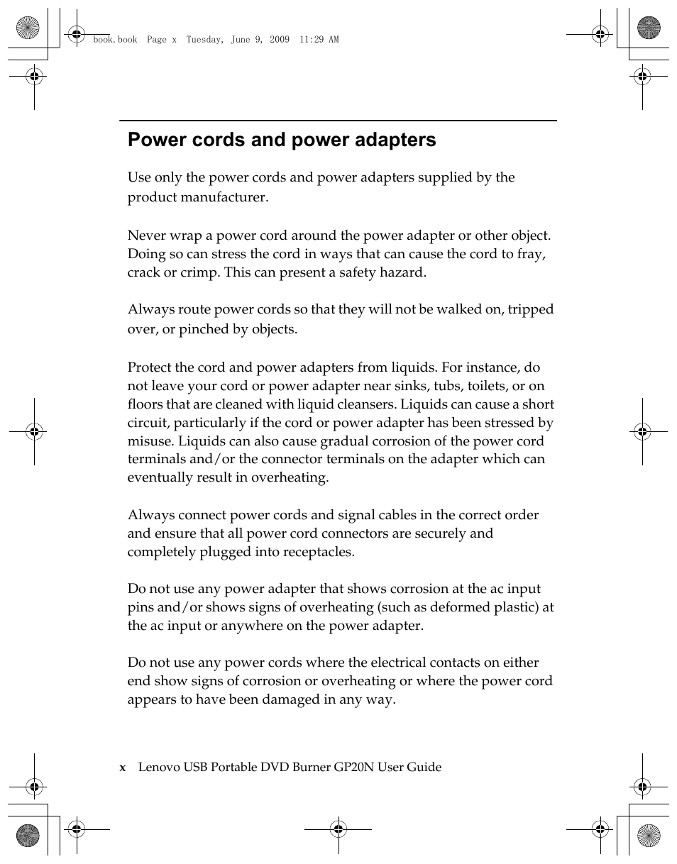 Power cords and power adapters | Lenovo GP20N User Manual | Page 10 / 42