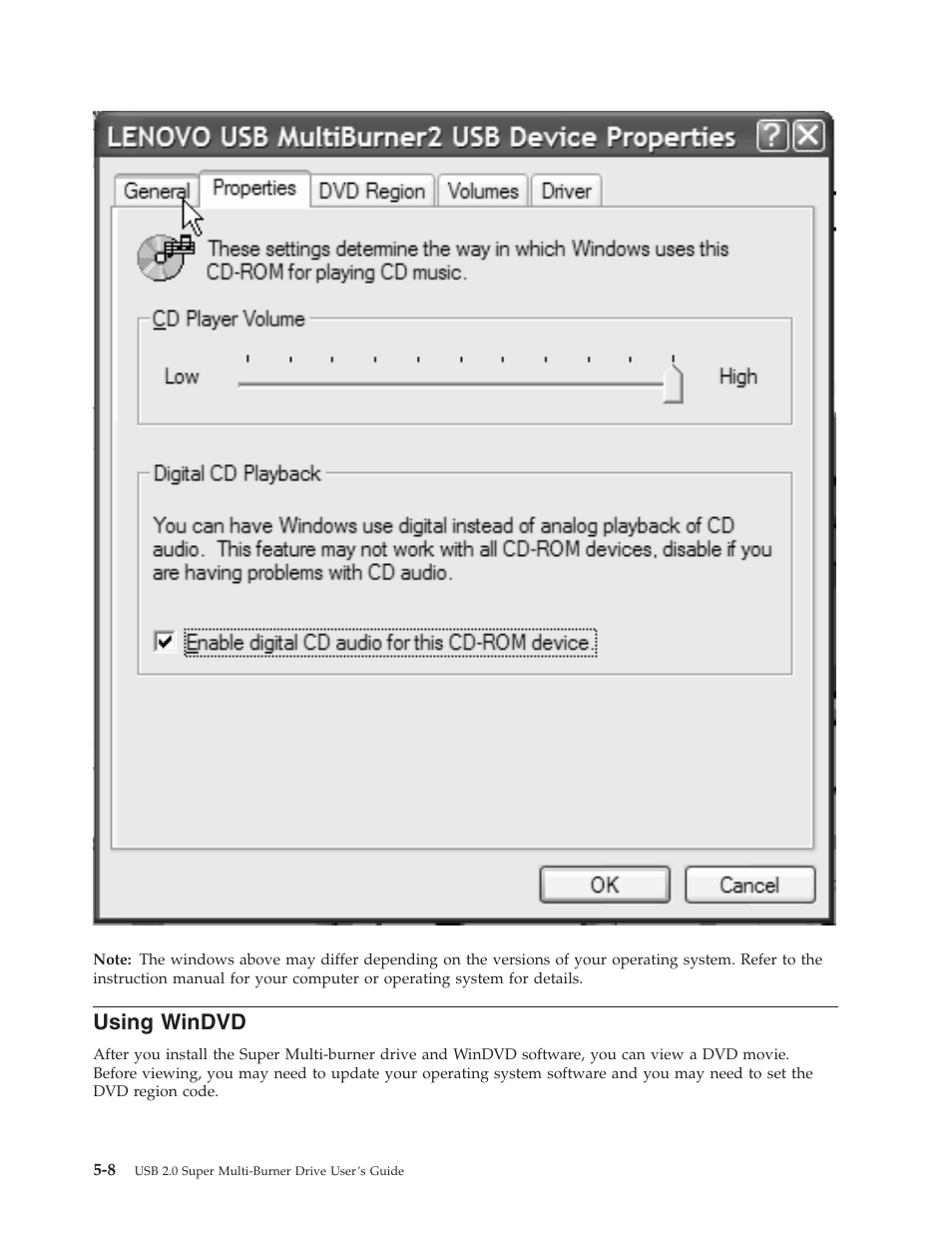 Using windvd, Using, Windvd | Lenovo 40Y8699 User Manual | Page 36 / 72