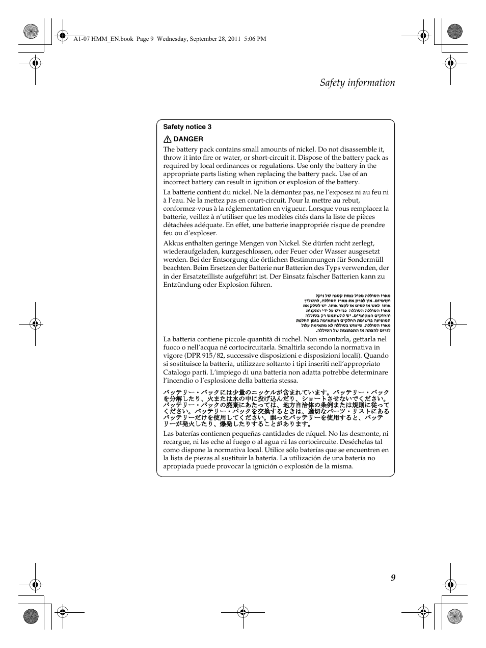 Safety information | Lenovo A1-07 User Manual | Page 13 / 50