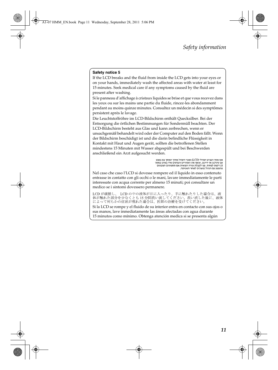 Safety information | Lenovo A1-07 User Manual | Page 15 / 50