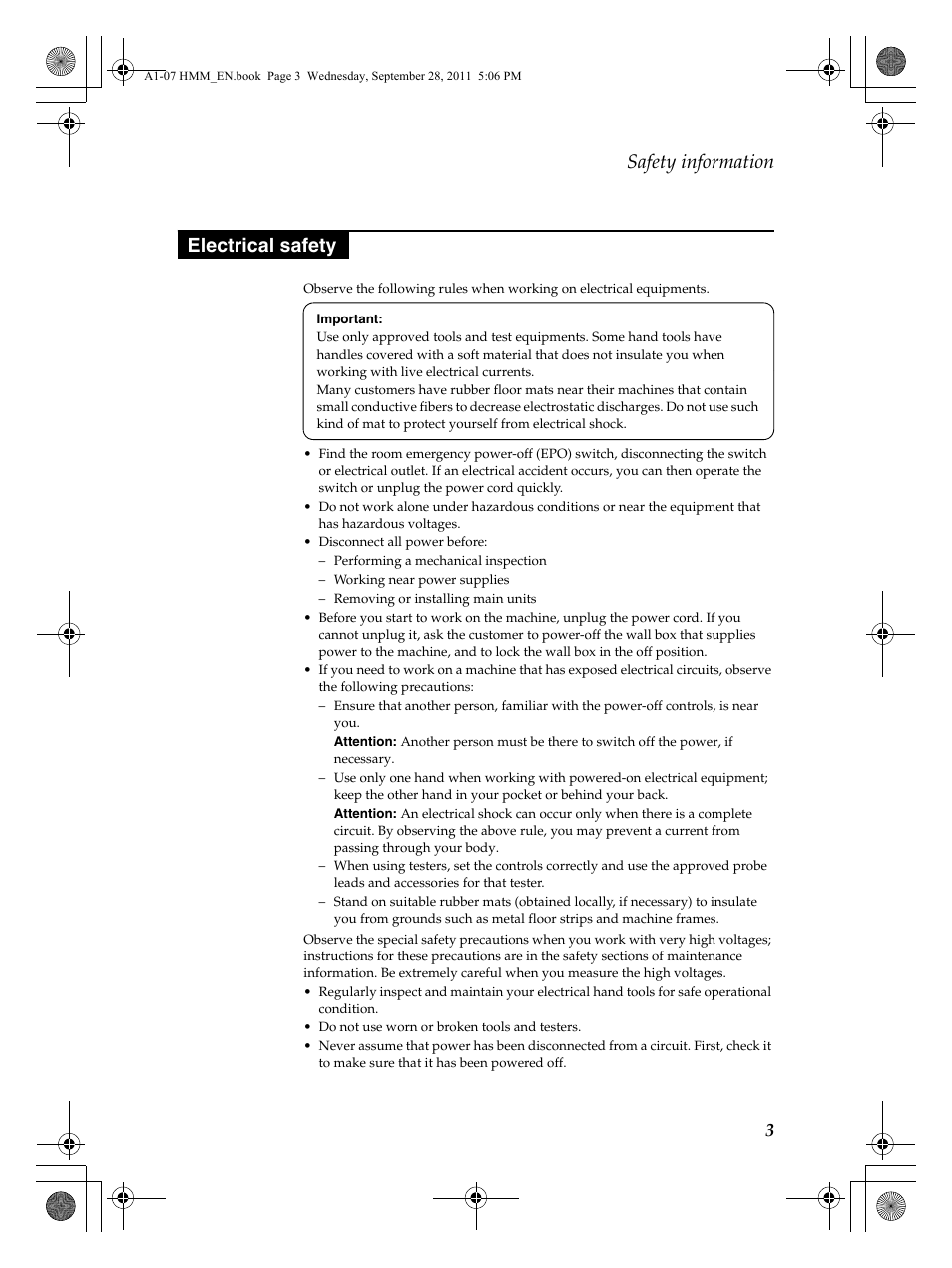 Safety information, Electrical safety | Lenovo A1-07 User Manual | Page 7 / 50