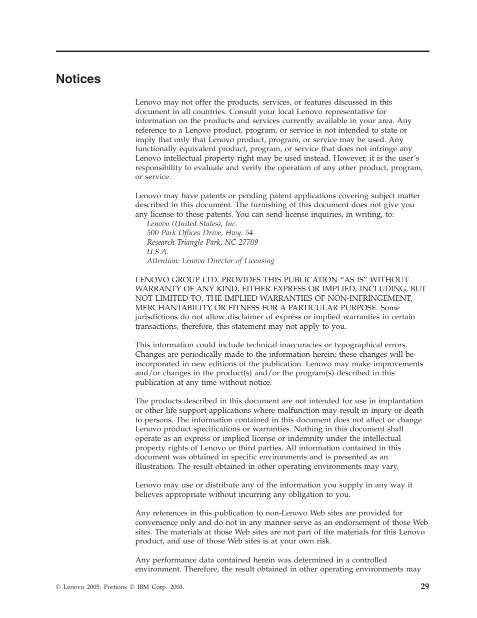 Notices | Lenovo Gemplus 41N3005 User Manual | Page 37 / 42