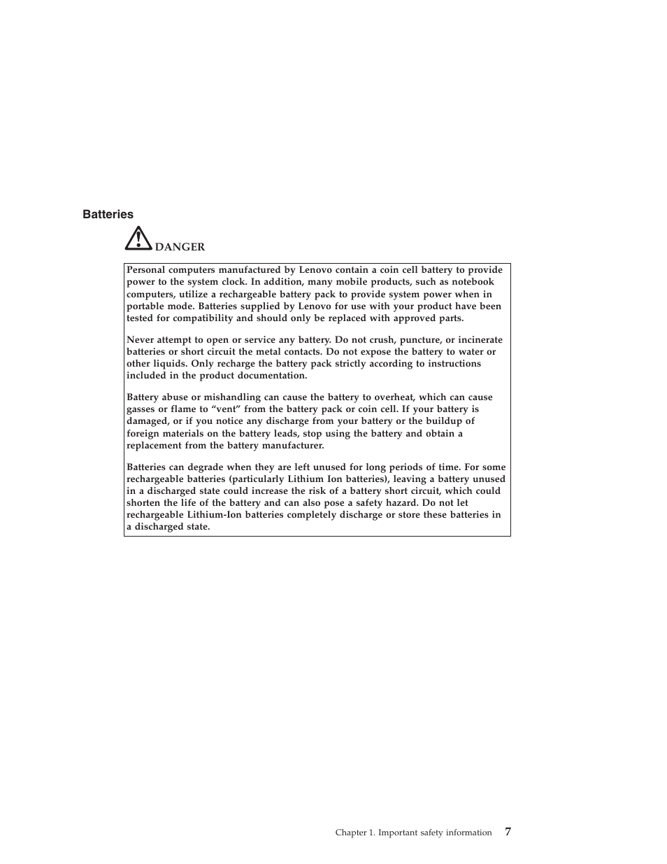 Batteries | Lenovo 3000 User Manual | Page 17 / 38