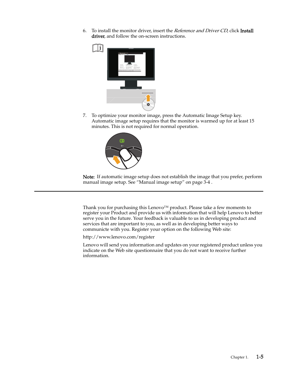 Registering your option, Registering your product -6 | Lenovo L197 User Manual | Page 9 / 32