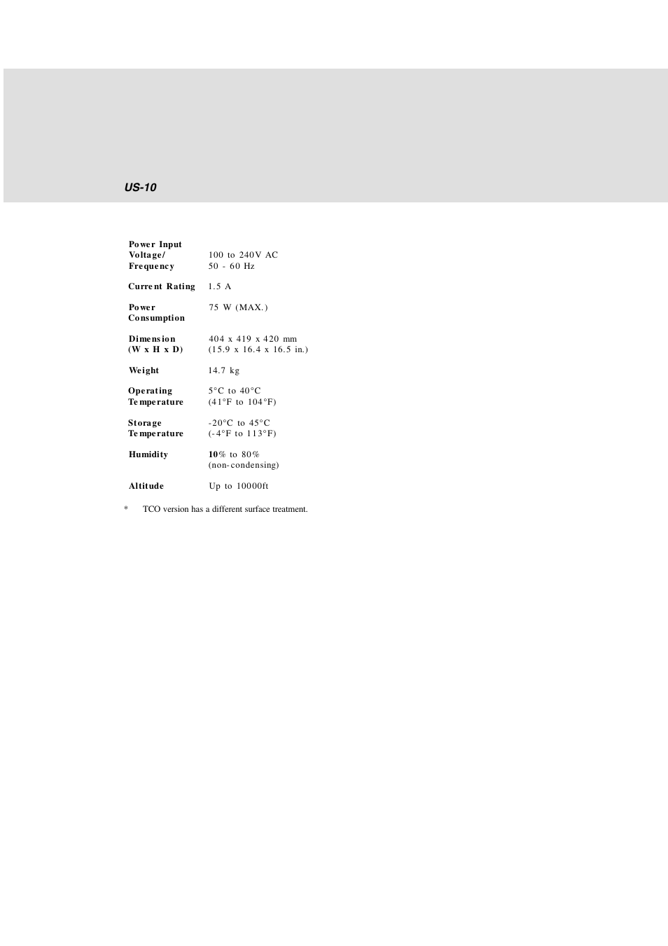 Us-10 | Lenovo E74 User Manual | Page 18 / 19